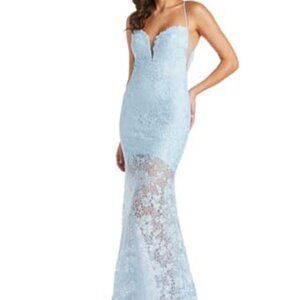 Size 2 light blue prom pageant bridesmaid dress